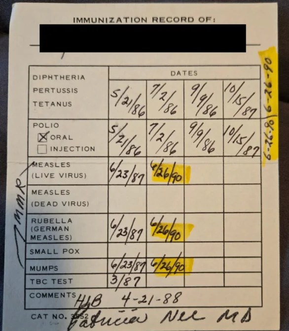 Many vaccines for infectious diseases are given during infancy and early childhood. For most adults today, it means their medical records were likely kept as paper files. Some childhood shots may have been reported to statewide immunization registries, which store vaccine histories for current and former residents.
