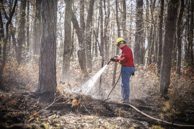 Fire crews fighting Cumberland County Fires. APRIL 28, 2025 – Michaux State Forest, Pa