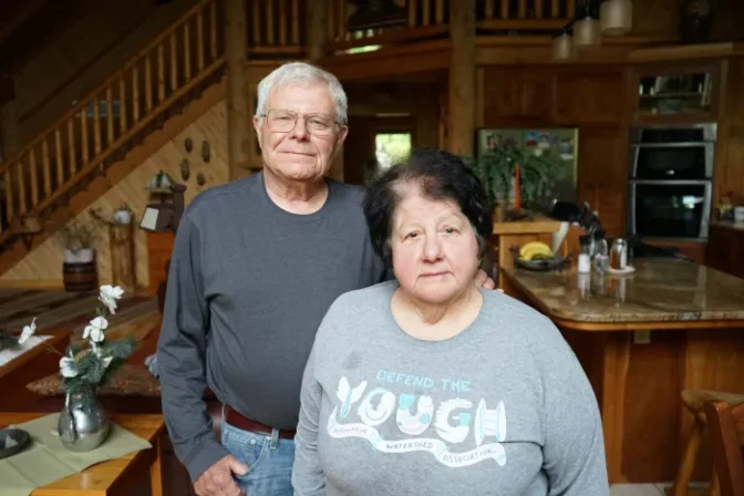 Jim and Judy Miller at their home in Acme, Pa. Photo: Reid Frazier / The Allegheny Front