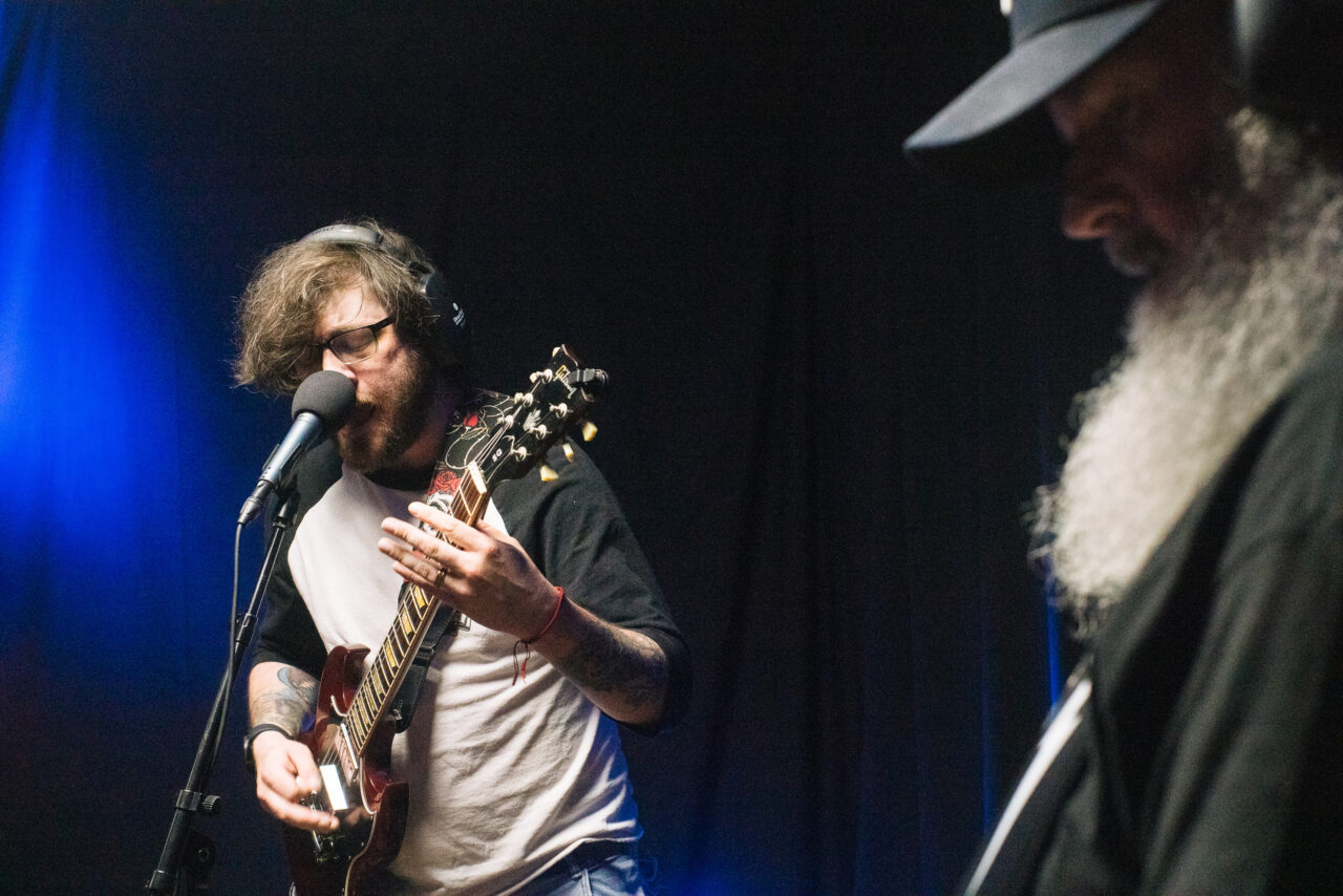 Albert Halterman and Paul Barlowski performing in the studio