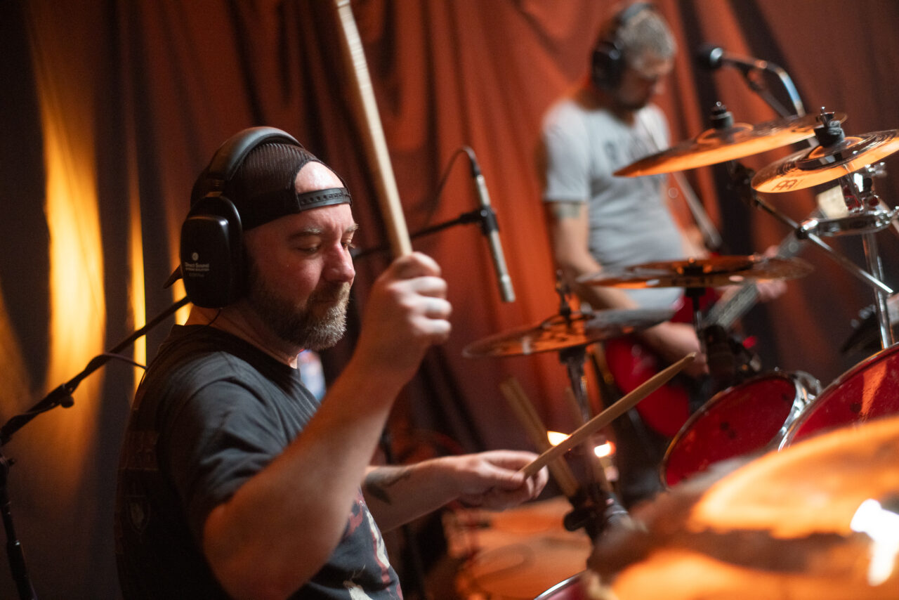 Ed Brown playing drums