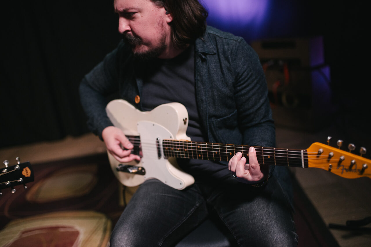 Jeremiah McCann performing in the studio