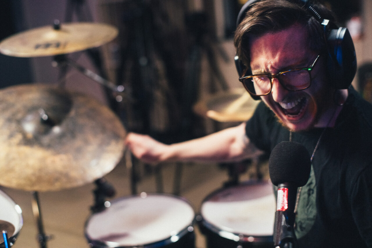 Joe Werner playing drums