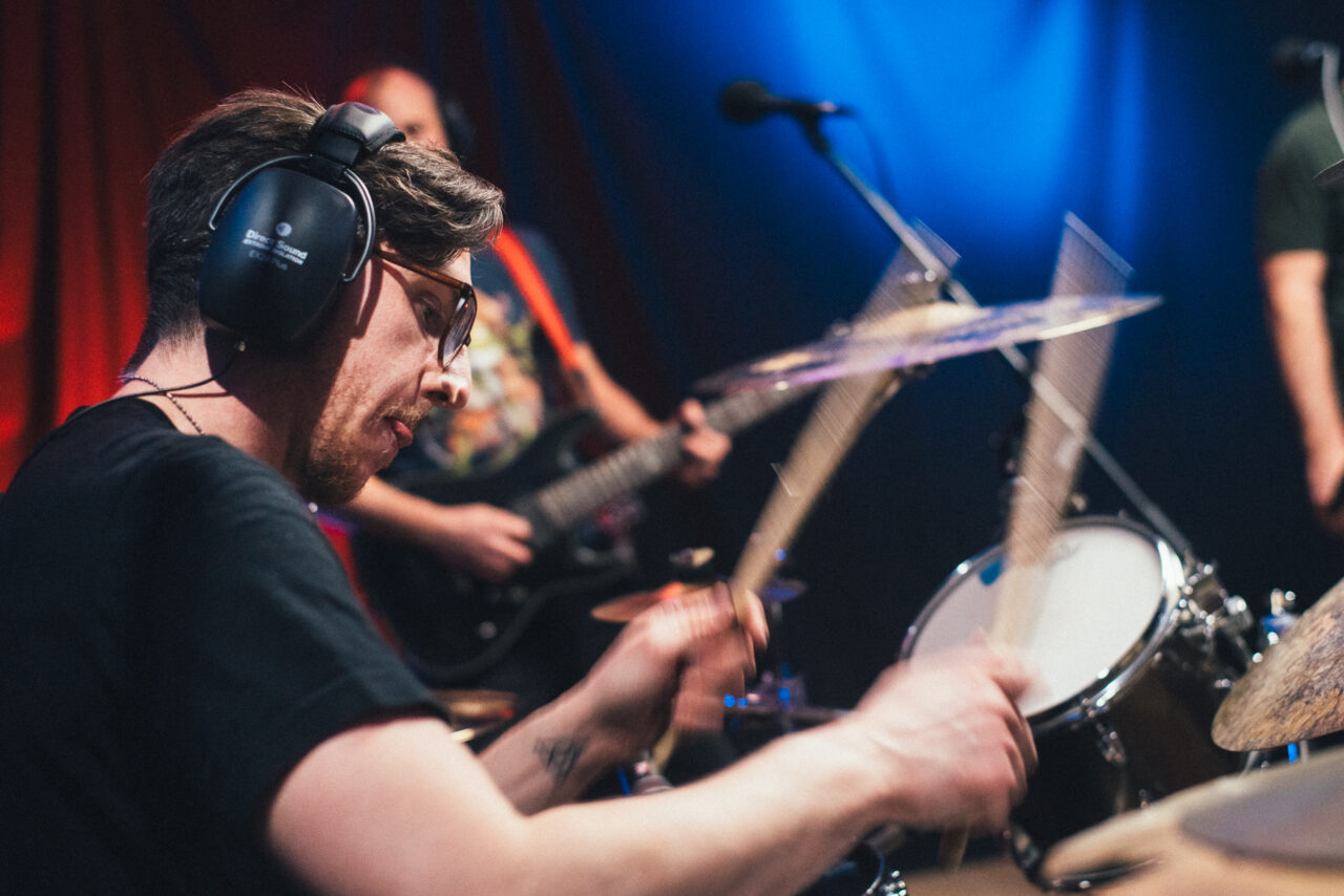 Joe Werner playing drums