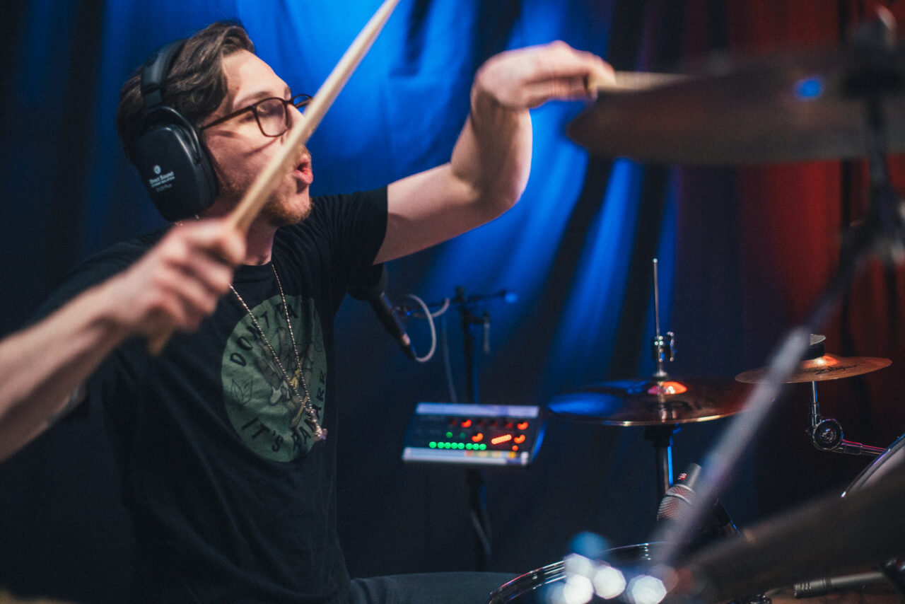 Joe Werner playing drums