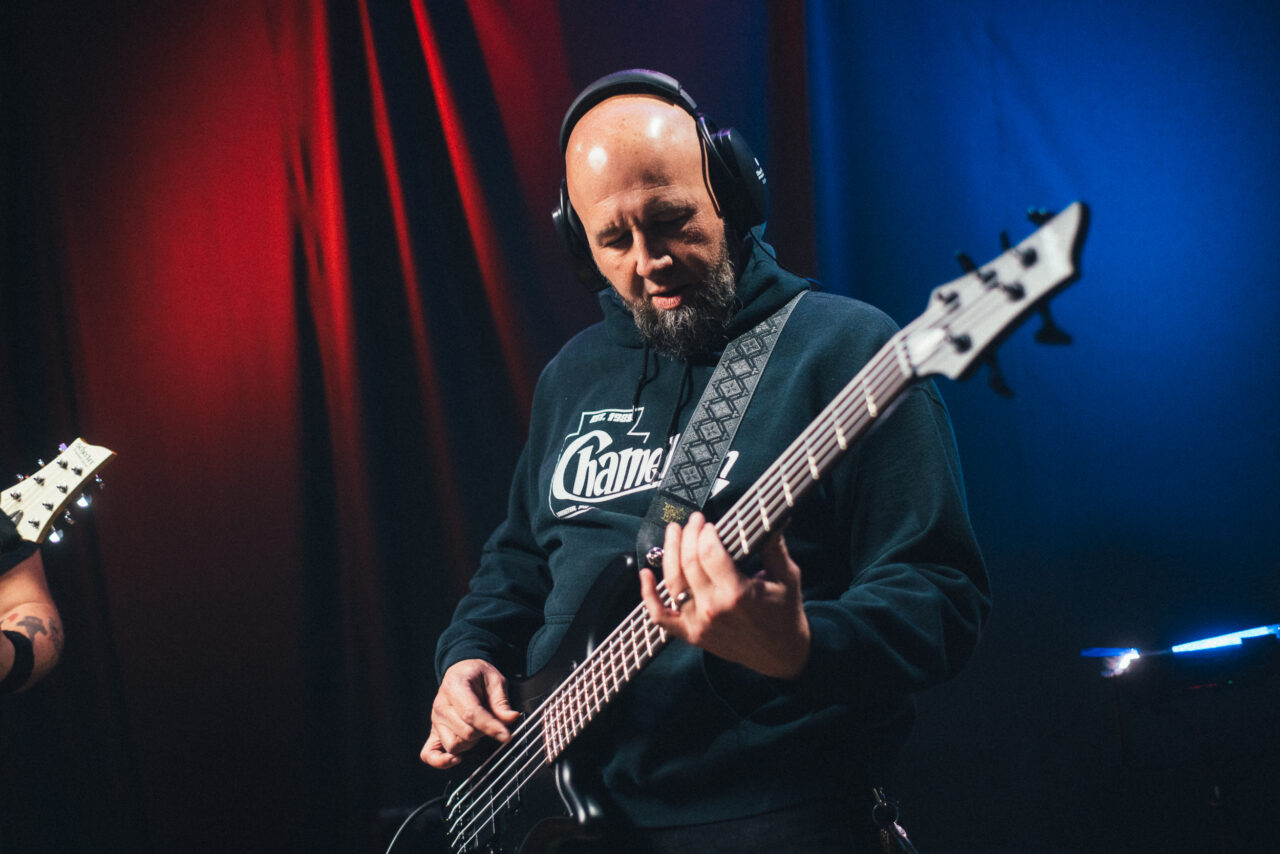 Jason Trageser playing bass