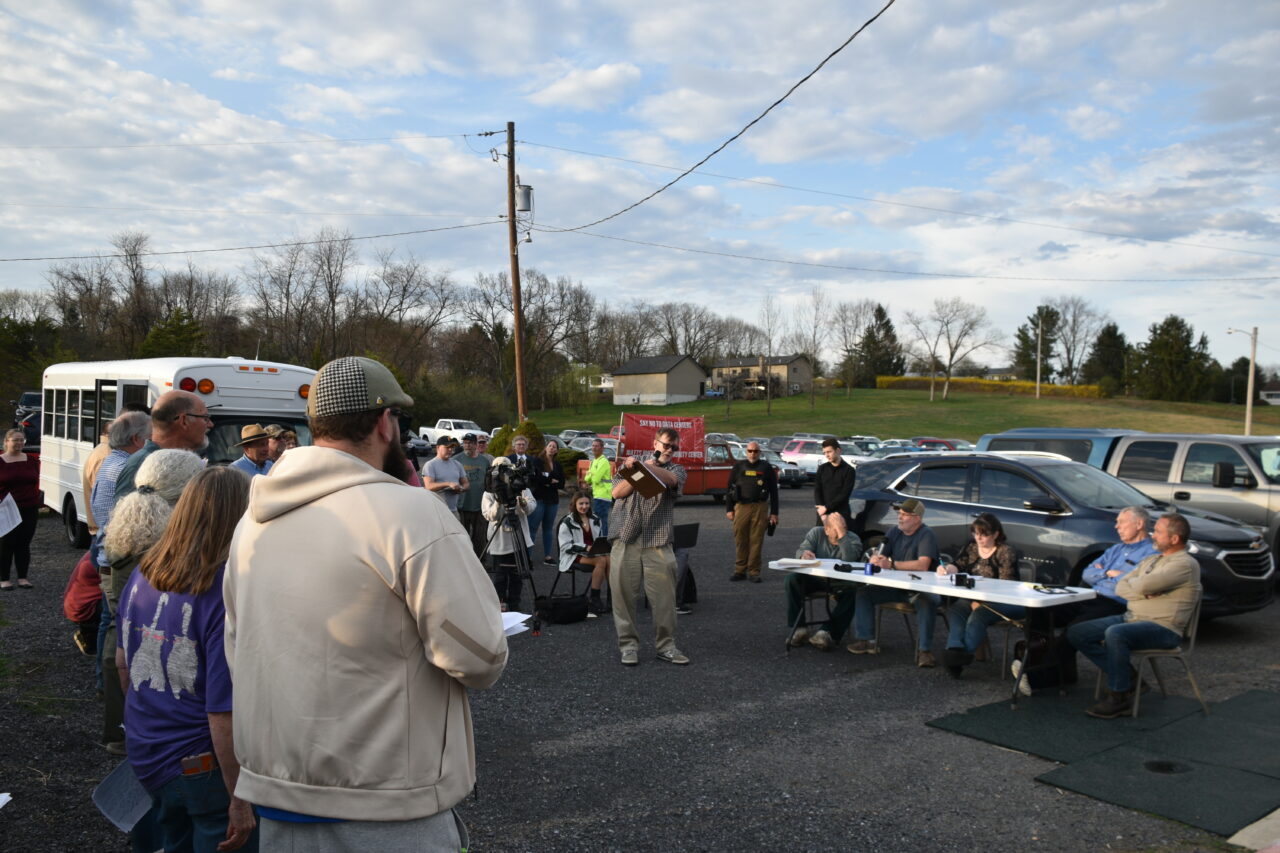 Daniel Welliver presents at the Watts Township supervisors meeting on April 1, 2026.