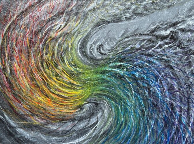 Craig Bomberger's piece titled "Darkness Can Make You Feel So Small" is part of the "Unapologetically Us" art exhibition in Harrisburg.