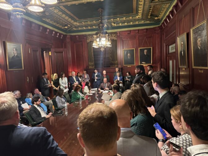 Senators on the Appropriations Committee advance a spending plan bill on July 11, 2026.