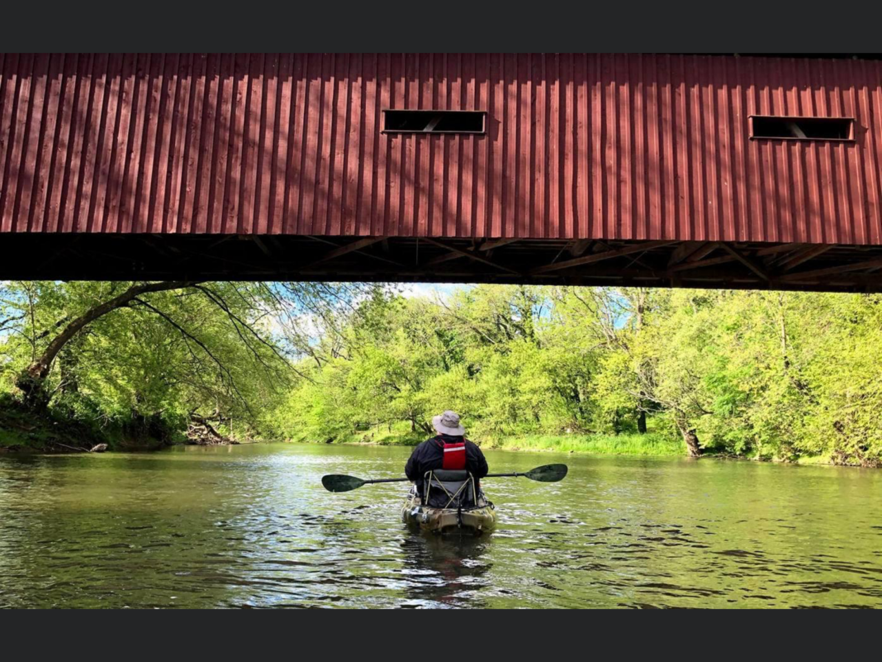 Paddling on the Conestoga River.