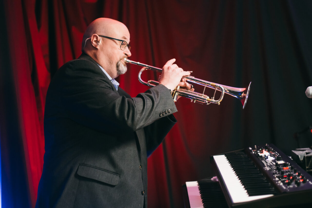 A man playing a trumpet
