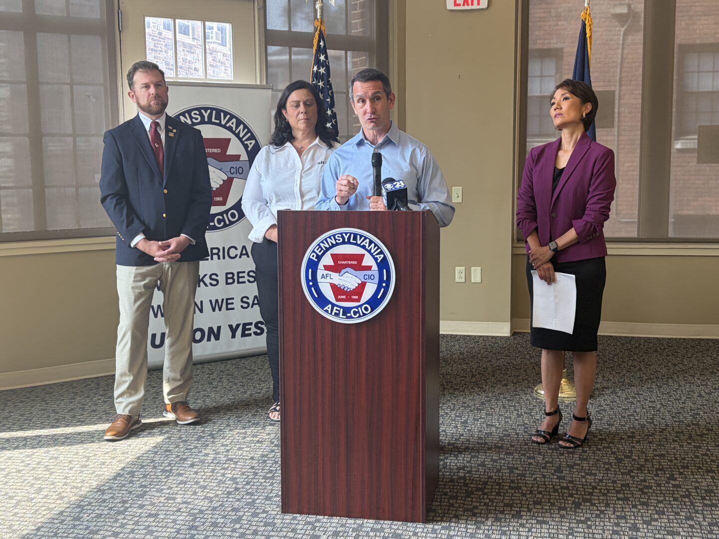Pa. Democrats kick off statewide tour tying Garrity to Trump