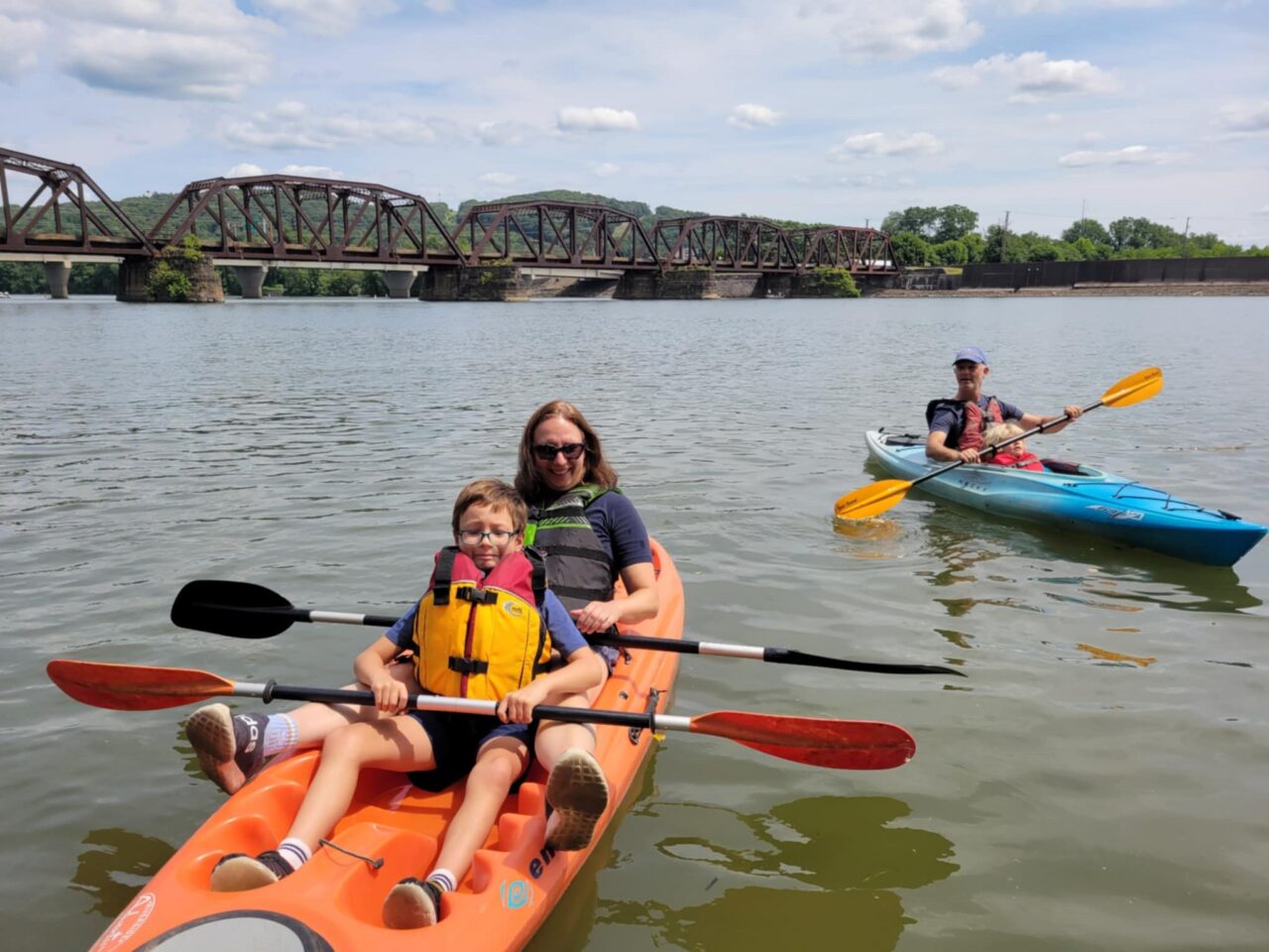 Kayakers on the river.
