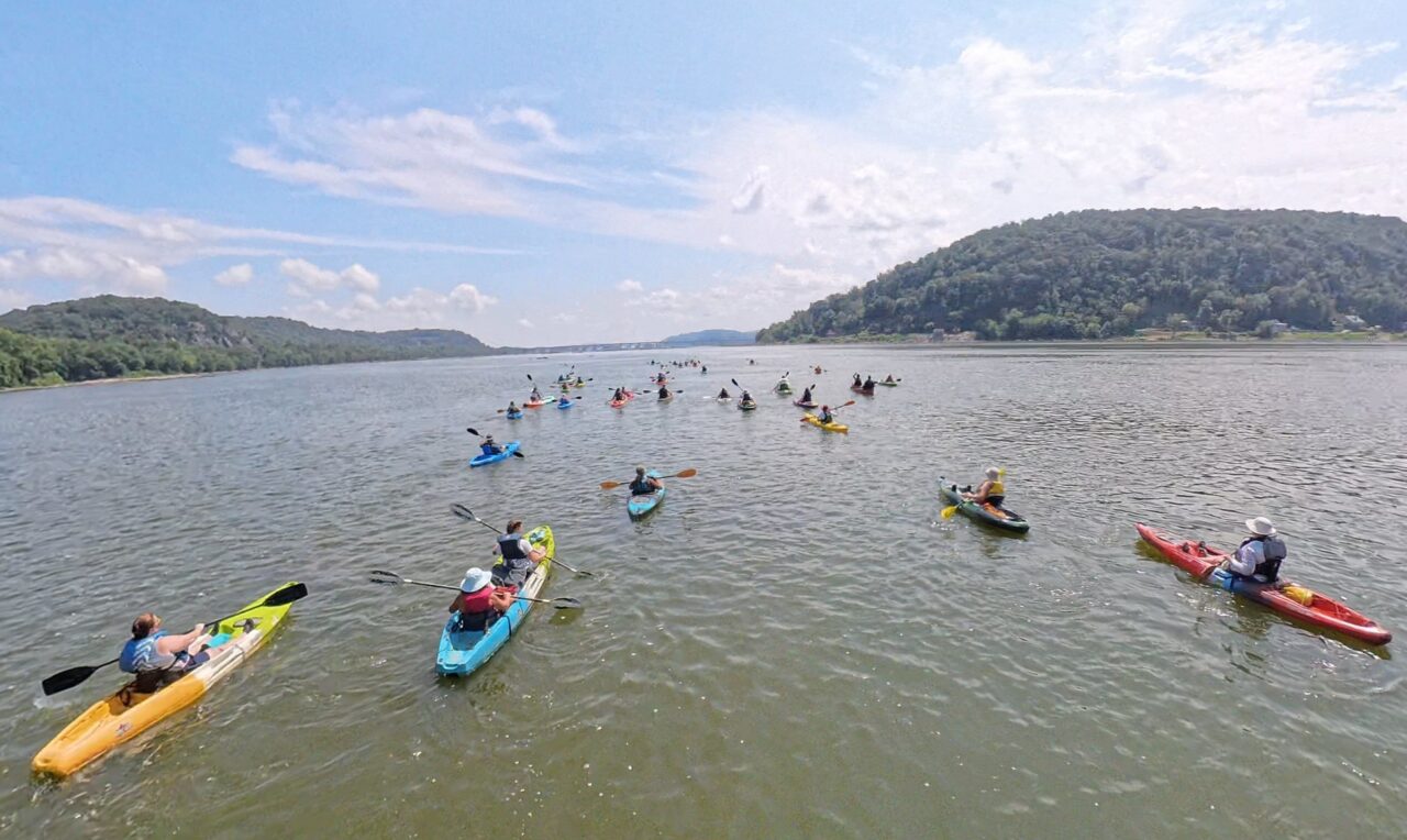 Kayakers on the river