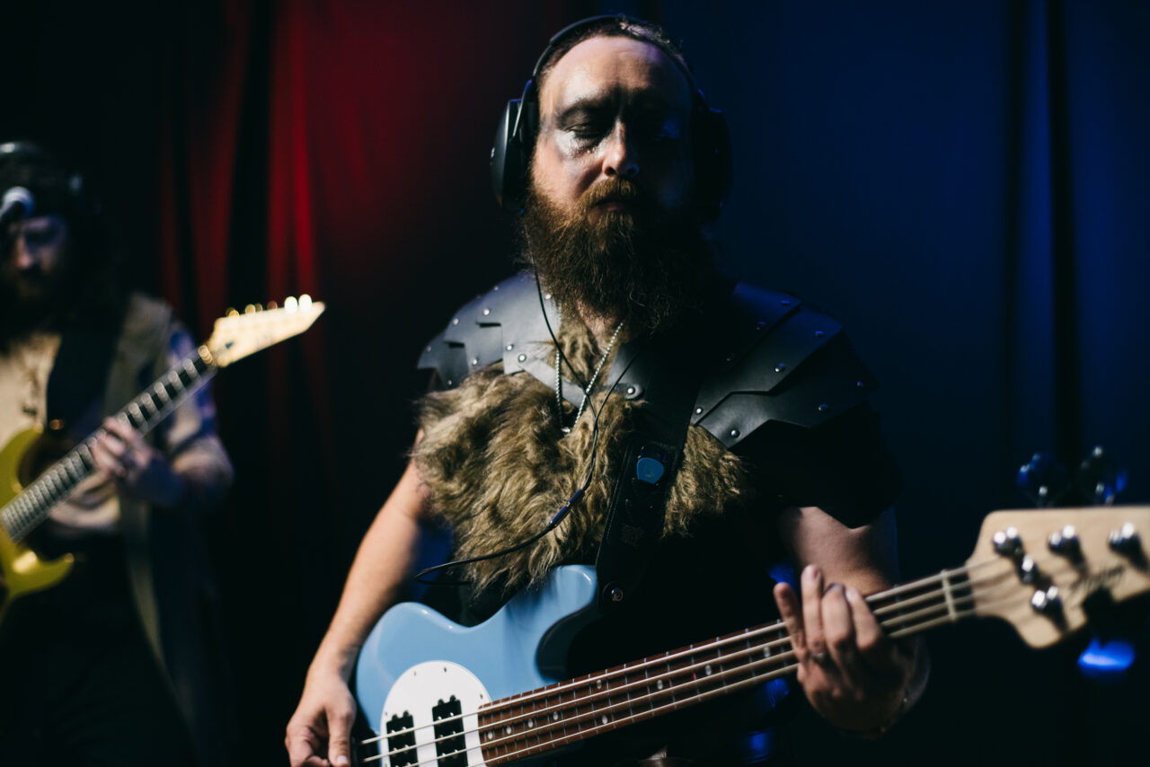 A man playing bass.