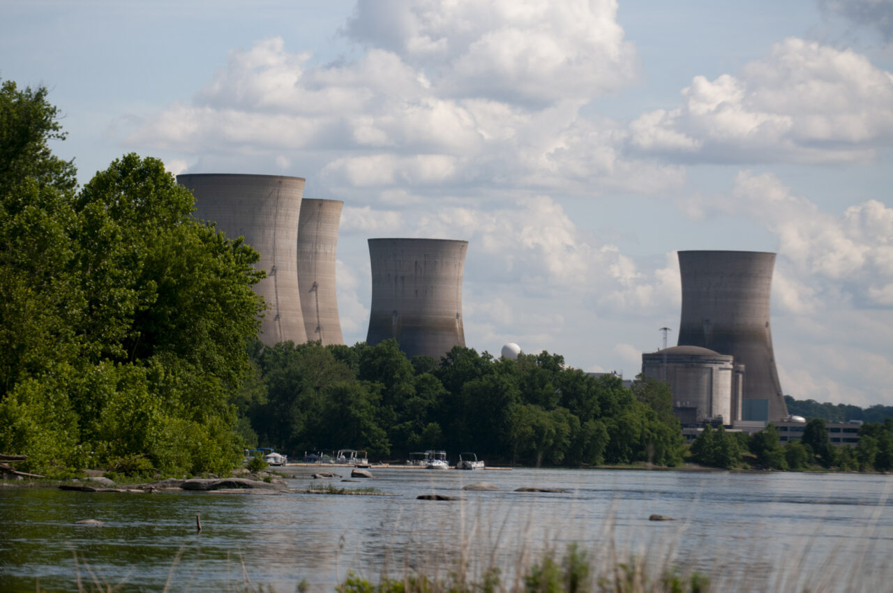 Three Mile Island pictured on June 3, 2024. (Jeremy Long - WITF)